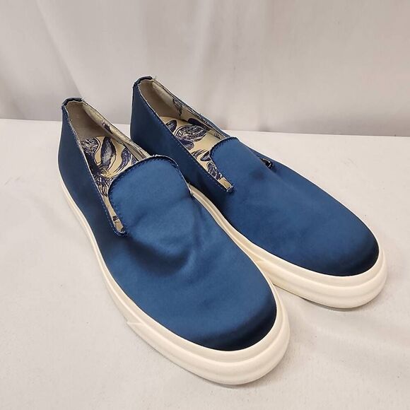 La Perla x Giuseppe Zanotti Navy Satin Slip-On Sneakers Men's EU 45 US 12 - Picture 1 of 9